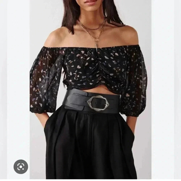 NWT Ba&sh Topaz Crop Floral Top size XS - Picture 2 of 15